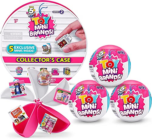 5 SURPRISE Kit de coleccionista Toy Mini Brands Series 2 con minis (Estuche + 3 cápsulas) de ZURU (77254)