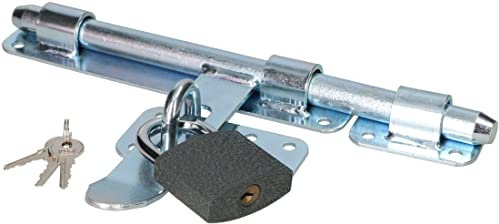 KOTARBAU® Torriegel mit Vorhängeschloss Türriegel Bolzenriegel Schubriegel 270 mm Verzinkt