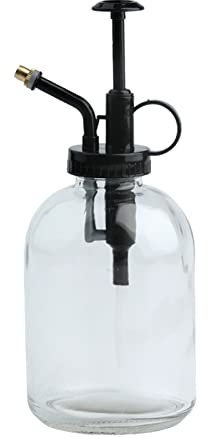 HJHIWE Arrosoir pour plantes d'intérieur, flacon pulvérisateur en verre transparent avec buse - Petit pot moderne pour terrariums pour plantes d'intérieur et d'extérieur