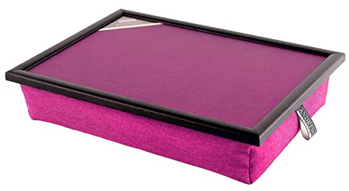 Andrews Living Knietablett mit Kissen – Laptopkissen für Sofa & Bett (Pink)