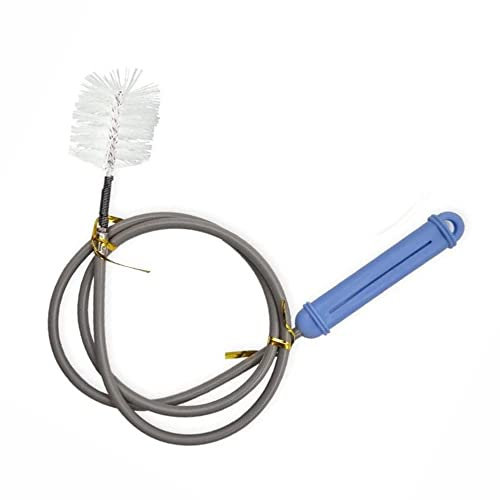 AZEEZ Plumbers Snake Drain Unblocker Wire Flexible Spring Wire Toilet Cleanerw/Brush Plug Remover Plunger Kitchen Tub Sink Shower Pipes Washbasins Drains Home Cleaning Equipment 1m (Sn-20)