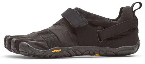 FiveFingers KMD Sport 2.0 Sportschuhe für Gymnastik, technische Sneaker, dünne Sohle mit Zehen, für Felsen, Laufen, Trekking, Yoga, Klettertraining, Schwarz aus Mikrofaser, Gummi, Größe