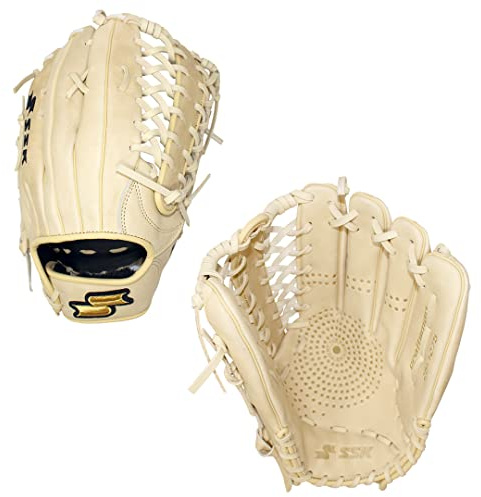 SSK Z5 Craftsman Outfield Baseball Glove – Deep Pocket 12.25 - 12.5” - 12.75” – Right & Left Hand Throw (Camel - Trapeze Web, 12.75 - Right Hand Throw)
