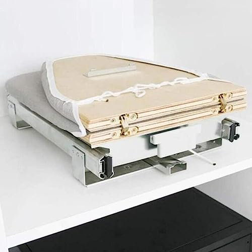IXIETY Ironing Boards Retractable Pull Out Ironing Board Closet Sliding Out Swivel Iron Board Mounted In Drawer With Heat Resistant Ironing Cover, Closet Away In The Cabinet Ironing Station