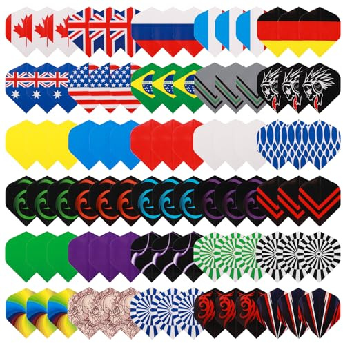 Deetenks 90 Pezzi Dart Voli 30 Set Voli dardi di dardo per Animali Domestici Standard durevoli Ala di Coda di Piuma Sostitutiva per Morbida Punta in Acciaio Freccette