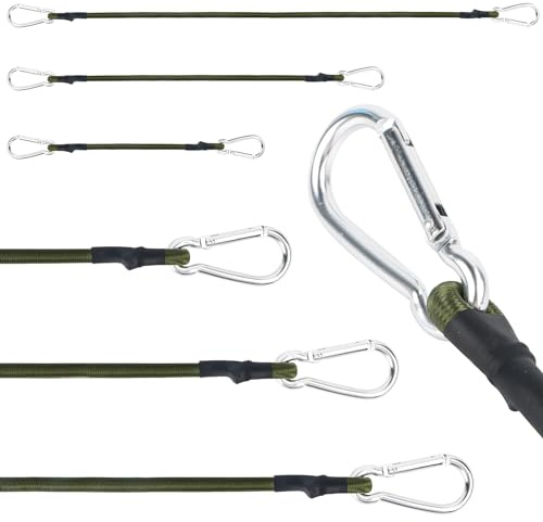Spanngummi mit Karabiner,Expander mit Karabinerhaken 6er Set,Gummibänder,Spanngurte mit Haken,Gepäckspanner 30cm,60cm,90cm,Extra Stark Gummispanner für Sonnensegel,Tarps,Garten,Fahrrad,Ladung