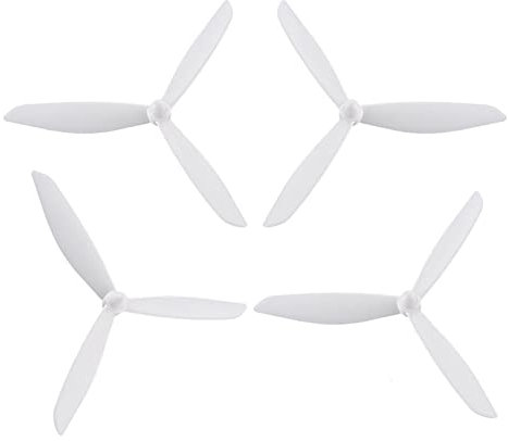 JINFOLI for Bayang X16 X21 Fernbedienung Quadrocopter Ersatzteile Upgrade Dreieck Klinge Schwarz Weiß 20 Stück 1pack Drohnenpropeller (Size : White)