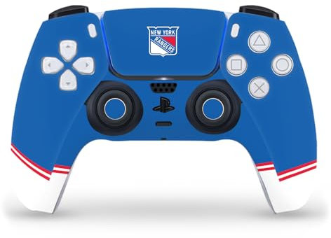 Head Case Designs Offizielle NHL Übergroß New York Rangers Vinyl Frontplatte Haut Gaming Aufkleber Abziehbild Abdeckung kompatibel mit Sony PlayStation 5 PS5 DualSense Controller