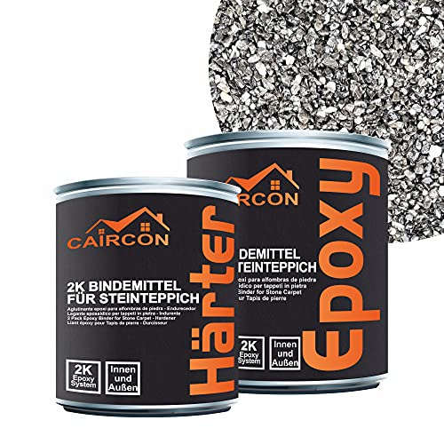 Steinteppich Außen Set UV-fest 25kg Marmorkies + 2K Bindemittel - Grigio Carnico 1-4mm