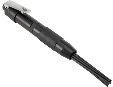 YILIKISS Nadel Schlackenreiniger, 4400 U/min Air Nadelentroster 12 Nadeln Luftpneumatisches Entgratwerkzeug Schmutz Rost Farbe Korrosion Entgraten Entfernen Reinigungswerkzeug für Schweißerwerkstatt