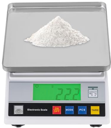 Elektronisk industrivåg med hög precision analysvåg 6 kg digital noggrannhet 0,1 G med räkning och tarafunktion LCD-display kalibreringsvåg