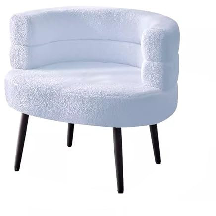 WLCNYL Schminkstuhl, gepolsterter Schminkstuhl für Schlafzimmer, Schminkstuhl mit Rückenlehne, Schminkstuhl für Wohnzimmer mit Metallbeinen (Farbe: Blau)