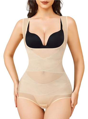 KUMAYES Body Gainant Femme Ventre Plat Gaine Amincissante Sculptant Shapewear Bodysuit Invisible Minceur sans Couture Combinaison