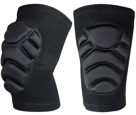 ExcellaElite Knee Pads Work 1 Pair Volleyball Knee Pads Thick Sponge,Suitable for Gardening,Cleaning,Construction Work,Floor,Volleyball,Non-Slip and Anti-Collision(Black,Size L)