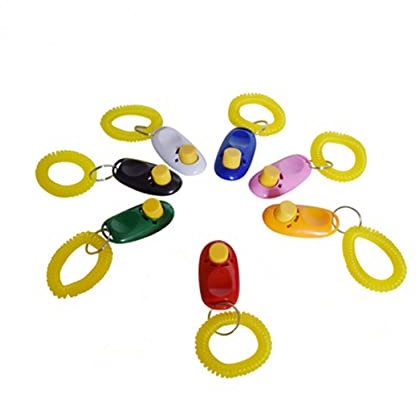 GRIRIW 7 Stück Haustier-Trainings-clicker-Set Mit Robustem Metallgehäuse Klarem Klickton Und Farbigen Handgelenkschlaufen Für Hunde Katzen Und Weitere Haustiere Einfache Anwendung Zur Ver