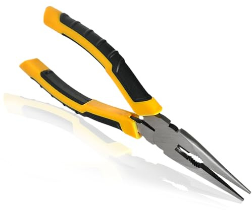 Alicates de punta de aguja con cortador de alambre: alicates de punta larga, alicates de punta de aguja, alicates de punta de aguja que pueden atornillar tuercas sueltas y alambre de viento/cortador