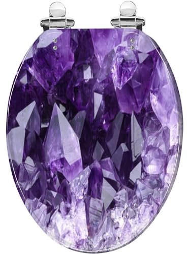 Toilettensitz V-förmiger Toilettendeckel mit langsamer Absenkung, einfach zu installierender Toilettensitzbezug für Badezimmer und Waschraum,Beige-44-49 36CM