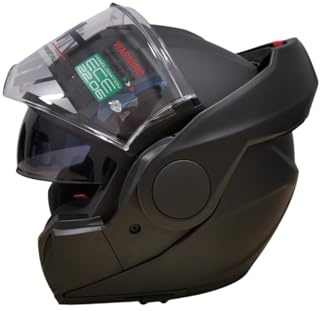 Casco REVERSE MODULARE nero per MOTO e SCOOTER OMOLOGATO ECE 22.06 con PINLOCK (L)