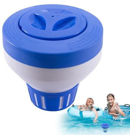 Clorinatore galleggiante per piscine, supporto regolabile automatico per la cura 'acqua, per esterni, cortile, manutenzione 'acqua in ambienti interni e caldi