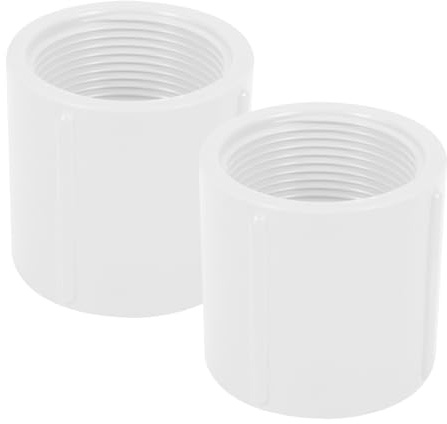 Gatuida 2 Pezzi Connettore PVC Filettato Raccordo Adattatore Durevole per Impianti Idraulici Giunzione Stabile e Sigillatura Sicura Accessorio Versatile per Tubazioni