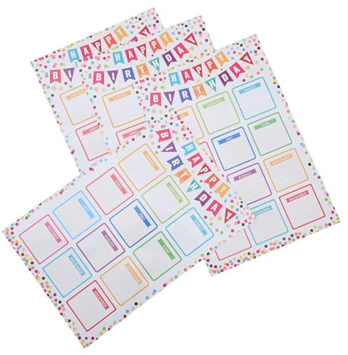 POPETPOP 4 Affiches Calendrier d'Anniversaires pour Classe – Tableau d'Affichage Réutilisable Surface Écriture Interactive Couleurs Vives et Résistantes Décor Mural Pédagogique pour