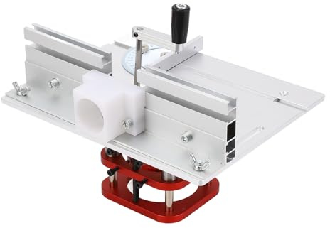 Drfeify Router Lift Base, Metal Construction, 51mm Lifting Range for Trimmer with Manual Lifting System