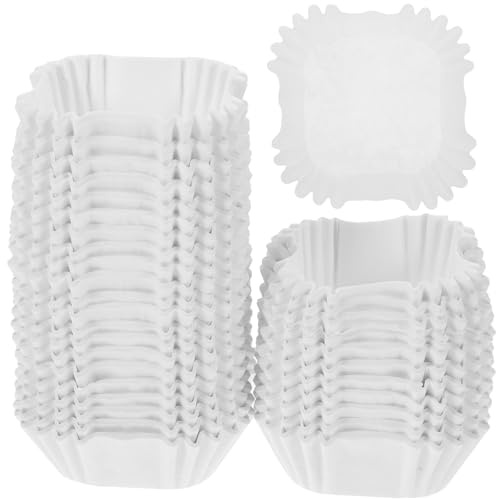 UKCOCO Lot de 1000 Moules Muffins Papier Blancs, Caissettes à Muffins en Papier Faciles à Démouler et Résistantes, pour Pâtisseries et Coffee Shops