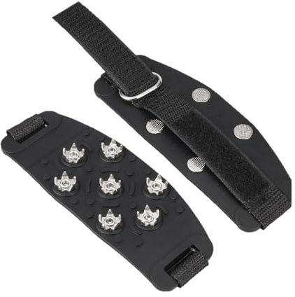 Spikes für Schuhe Damen Herren Anti Rutsch Schuhspikes Ice Schuhkrallen mit 7 Zähne Universal Steigeisen Mit Klettverschlüsse Schuhspikes Zum üBerziehen Schuh Spikes Glatteis für Wanderschuhe