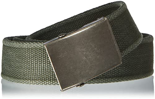 Vintage Surplus Canvas Webbing Military Trouser Belt in Black, Olive Green