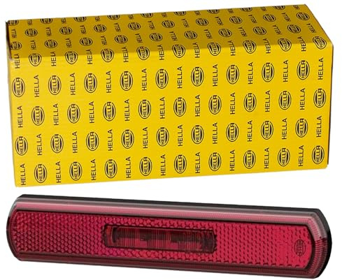 HELLA 2PS 013 303-101 Seitenmarkierungsleuchte - Begrenzungsleuchte - Anhänger - Wohnwagen - Shapeline Tech - LED - 12/24V - Anbau/geschraubt - SAE - Kabel: 450mm - Stecker: AMP
