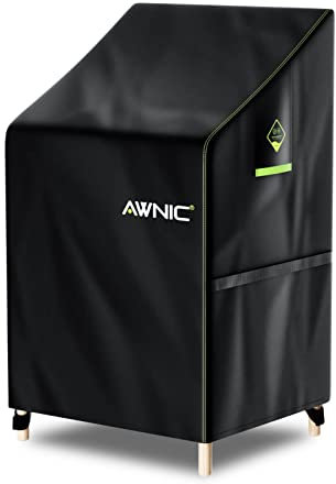 AWNIC Garden Chair Covers Waterproof 65x75x120/85cm, 420D Patio Stacking Chair Covers for Outdoor Chairs Storage with Air Vents Waterproof Windproof Tear Resistant Anti-UV