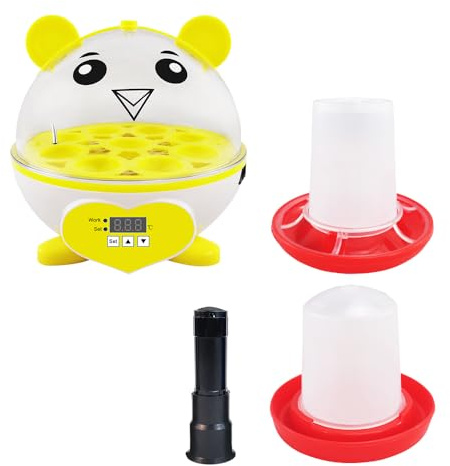 Home Use 9 Eier Inkubator Automatische Temperaturregelung Digitale Mini-Eierbrut Automatische Temperaturregelung Brut für Hühner, Enten, Vögel (9eggs)