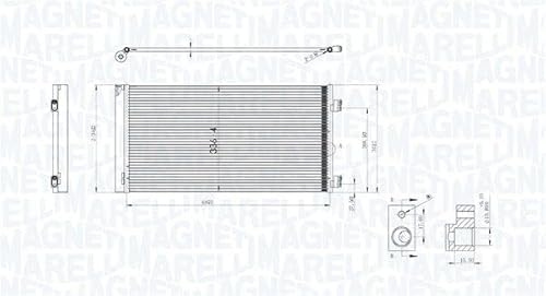 MAGNETI MARELLI Condensatore, Climatizzatore 350203747000 Compatibile con: MINI MINI, Cabriolet, CLUBMAN, CLUBVAN, COUNTRYMAN, Coupe, PACEMAN, Roadster
