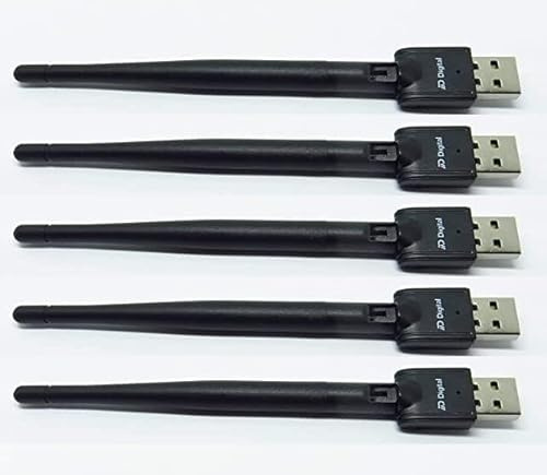 DM-Digital MT7601 MT7601 WLAN-WLAN-Dongle-Adapter, USB 2.0, Karte für PC, Laptop, Decoder, Empfänger (Pack 5 (MT7601-2dB))