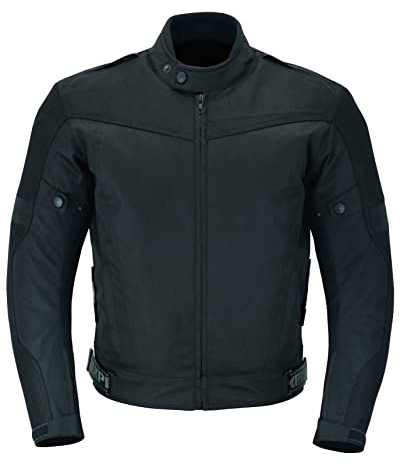 Texpeed veste textile homme homologué avec protection - Cordura Été/hiver blouson scooter motard imperméable avec armure CE (EN 1621-1) - Noir - 6XL