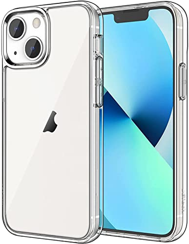 JETech Skal för iPhone 13 mini 5,4 Tum, Anti-Gulning Stötsäkert Bumper Case, Repfri Klar Tillbaka (HD Klar)