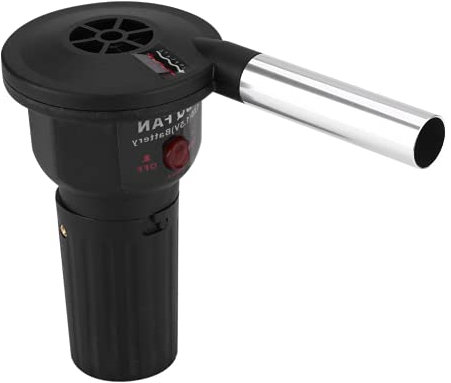 Goshyda Elektrischer Grillventilator, tragbarer und kompakter Grillventilator für Holzkohlegrillgrill