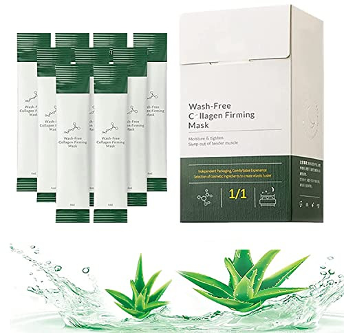 20 Stück Korean Collagen Firming Mask, Straffende Kollagenmaske, Straffende Schlafmaske aus Kollagen, Nachtschlafmaske ohne Waschen, Feuchtigkeitsspendende Hautreparaturmaske