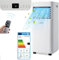 COSTWAY Mobile Klimaanlage mit Abluftschlauch 9000 BTU, 2,6KW, Kühlen 16-32℃ & Ventilieren 2 Geschwindigkeiten & Entfeuchten 24L/Tag, Schlafmodus, Automatische Abtauung, für Räume bis zu 75 m³(25 m²)