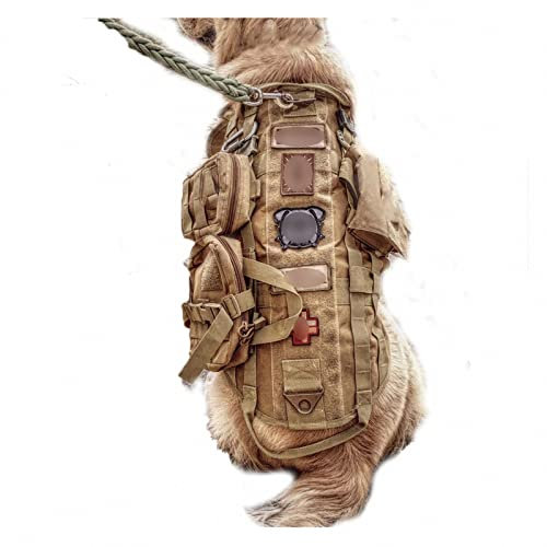 MAOTN Taktisches brustgeschirr für große und mittelgroße Hunde,militär Fan CS Trainings hundeweste,geeignet für Reisen, Patrouille, transportdienste hundegeschirr,Style1,XL