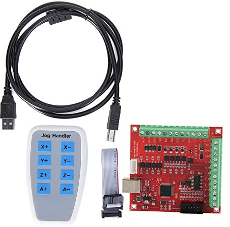 Scheda Breakout CNC Mach 3 Controller 100Khz Motion Control Interfaccia USB con Jog Handler per Incisione e Driver Motore Passo-Passo