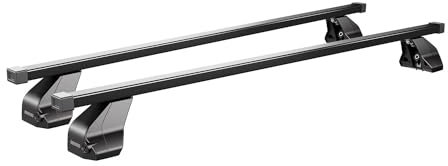 Dachträger Quer Menabo - Kompatibel mit Mercedes A-Klasse W176 2013-2018 Dachgepäckträger Dachträger Dachträger Dachträger Dachteil Stahl 2X - Tragkraft 75 kg