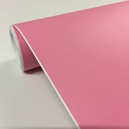 vgoltd Adesivo per mobili, in vinile, opaco, con retro adesivo, per rivestimento di armadi, carta da contatto autoadesiva Fablon (rosa chiaro, 10 m x 305 mm)
