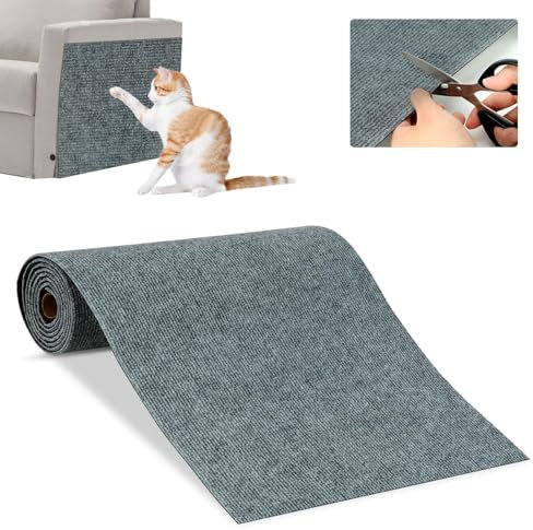 RANYPET Trimmable Self-Adhesive Cat Scratching Mat, Furniture Protectors for Walls Floors Sofas, Climbing Cat Scratcher, Cats Scratching Carpet Rug,Cat Towers Cats Tree Replacement, 200x40cm