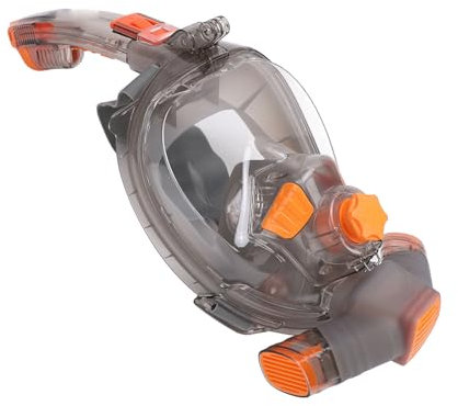 Maschera da Snorkeling Integrale Occhiali da Snorkeling Attrezzatura da Snorkeling Tubo di Respirazione Pieghevole Vite di Montaggio per Fotocamera Vista Panoramica a 180 Gradi Set da Snorkeling(L/XL)