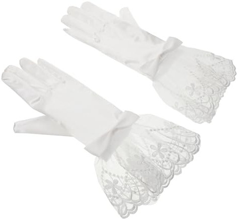 LIFKOME Elegante Satin-handschuhe Für Bräute Mit Schleifen-detail Lange Luxuriöse Accessoires Für Hochzeiten Teepartys Und Formelle Anlässe Weiß