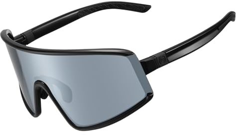 ROCKBROS Polarisierte Fahrradbrille Herren Damen, Ultraleicht Sonnenbrille, UV400 Schutz, TR90 Rahmen, Sportbrille für Rennrad MTB