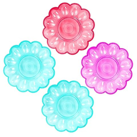 Yardenfun 4pezzi Portauova in Plastica Trasparente Contenitori Per Uova Di Scatole Per Conservare Le Uova Per Spazio in Cucina o Sala Da Pranzo