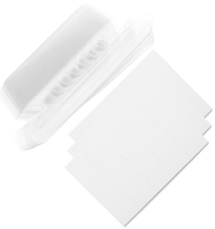 WEKAMOS Pestañas Transparentes Organizador Resistente de Plástico 50 Etiquetas Insertables para Clasificar Archivos para Carpetas Colgantes para Oficina y Hogar