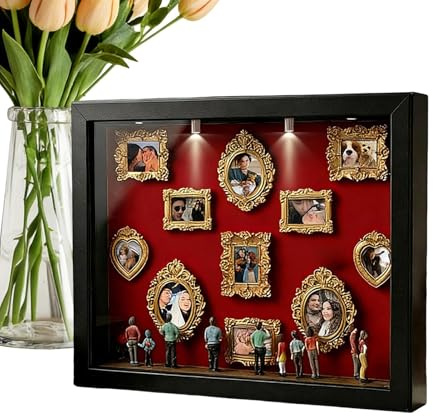 Pequeño Marco De Exhibición para Museo DIY | Recuerdo De Memoria Mini Marco | Recuerdos En Miniatura | Decoración Personalizada para Boda Cumpleaños Hogar Apartamento Hotel Regalo Regalantes